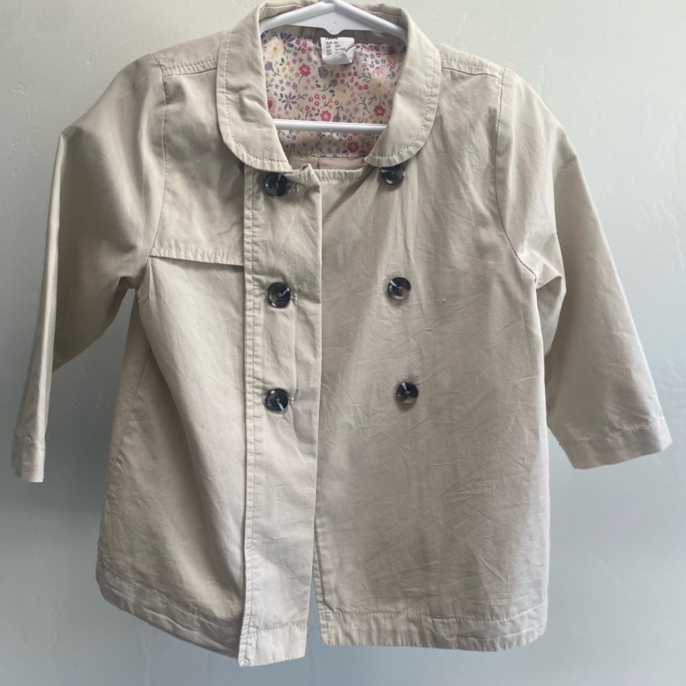 H&M toddler girl trench coat excellent condition